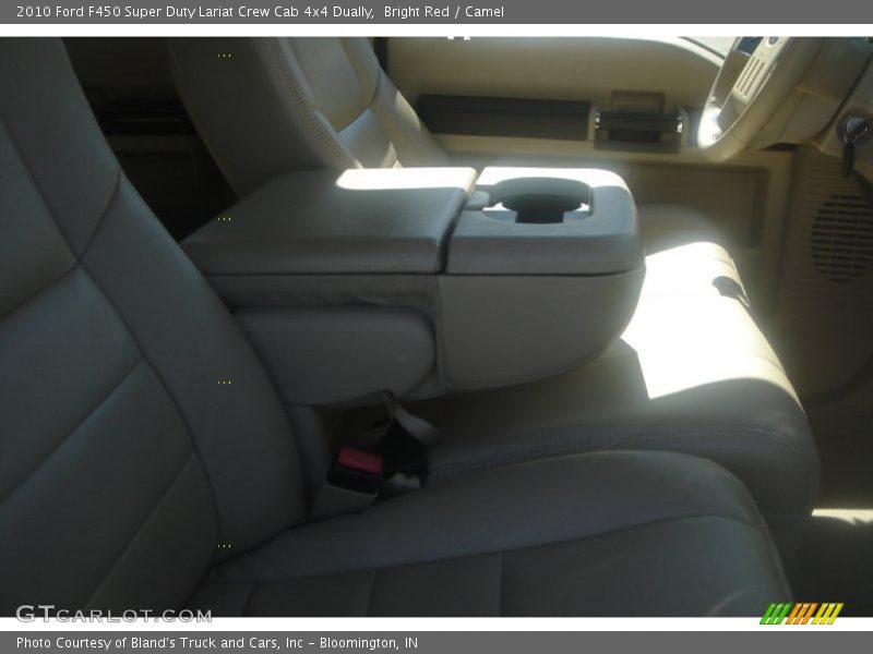 Bright Red / Camel 2010 Ford F450 Super Duty Lariat Crew Cab 4x4 Dually
