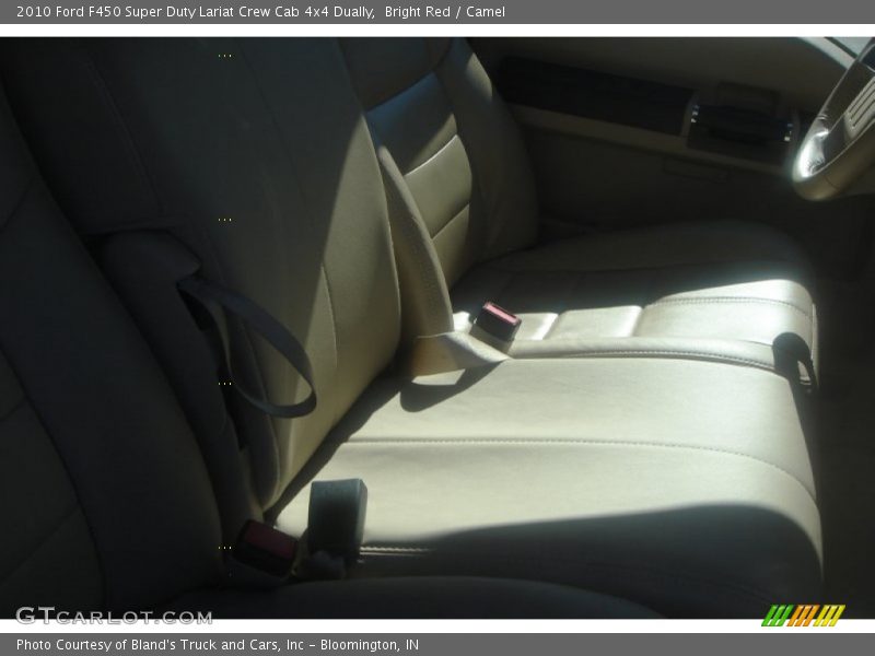 Bright Red / Camel 2010 Ford F450 Super Duty Lariat Crew Cab 4x4 Dually