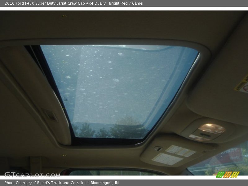 Bright Red / Camel 2010 Ford F450 Super Duty Lariat Crew Cab 4x4 Dually