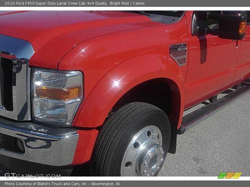 Bright Red / Camel 2010 Ford F450 Super Duty Lariat Crew Cab 4x4 Dually