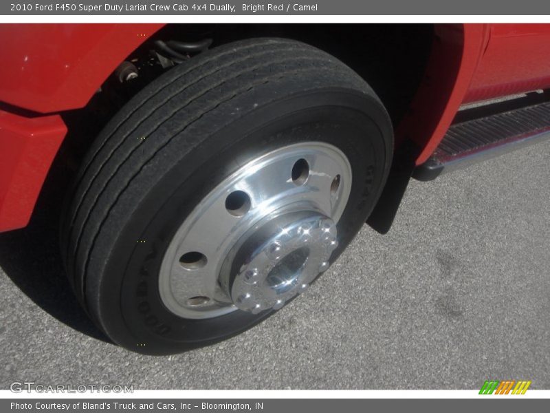 Bright Red / Camel 2010 Ford F450 Super Duty Lariat Crew Cab 4x4 Dually