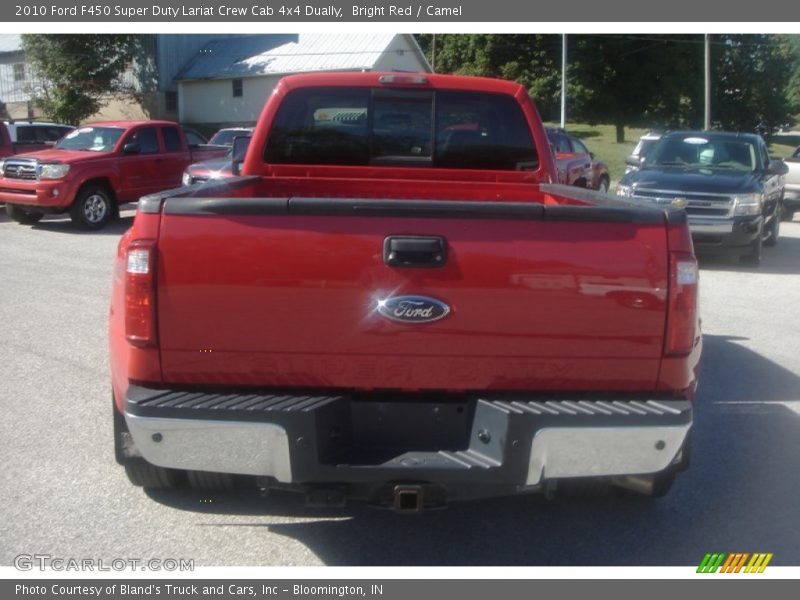 Bright Red / Camel 2010 Ford F450 Super Duty Lariat Crew Cab 4x4 Dually