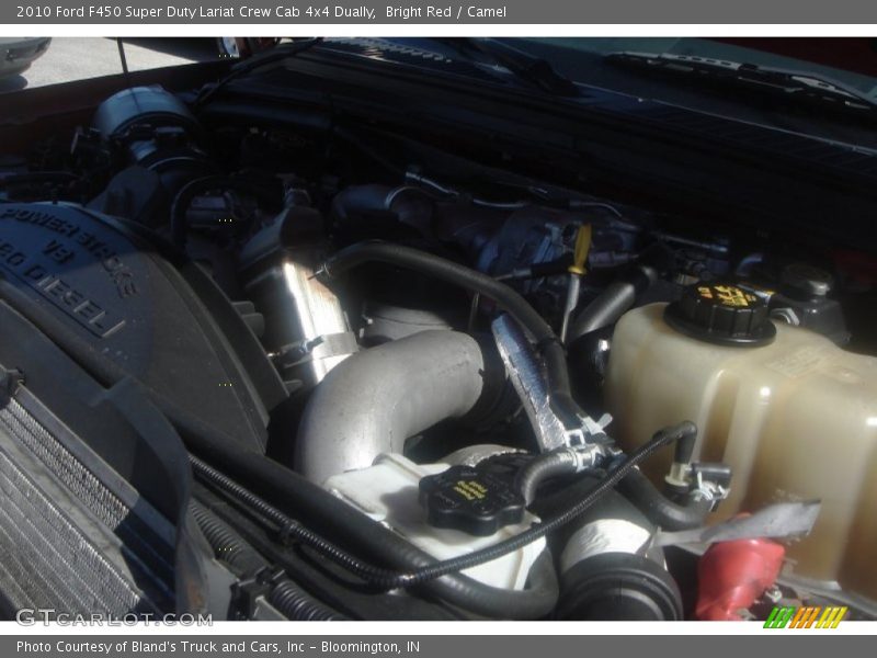 Bright Red / Camel 2010 Ford F450 Super Duty Lariat Crew Cab 4x4 Dually