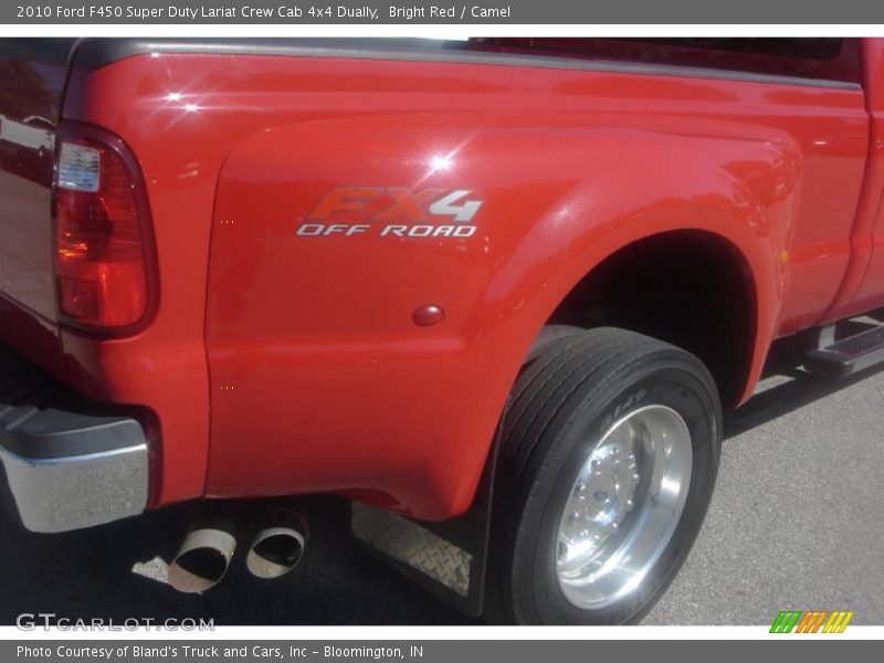 Bright Red / Camel 2010 Ford F450 Super Duty Lariat Crew Cab 4x4 Dually