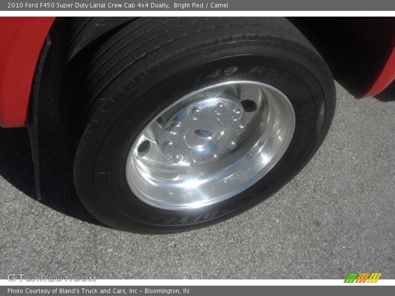 Bright Red / Camel 2010 Ford F450 Super Duty Lariat Crew Cab 4x4 Dually