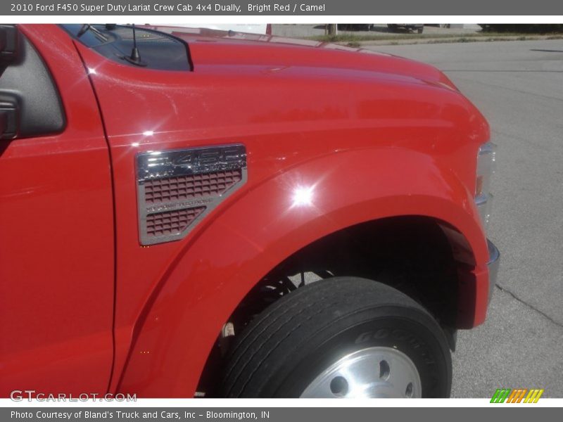 Bright Red / Camel 2010 Ford F450 Super Duty Lariat Crew Cab 4x4 Dually