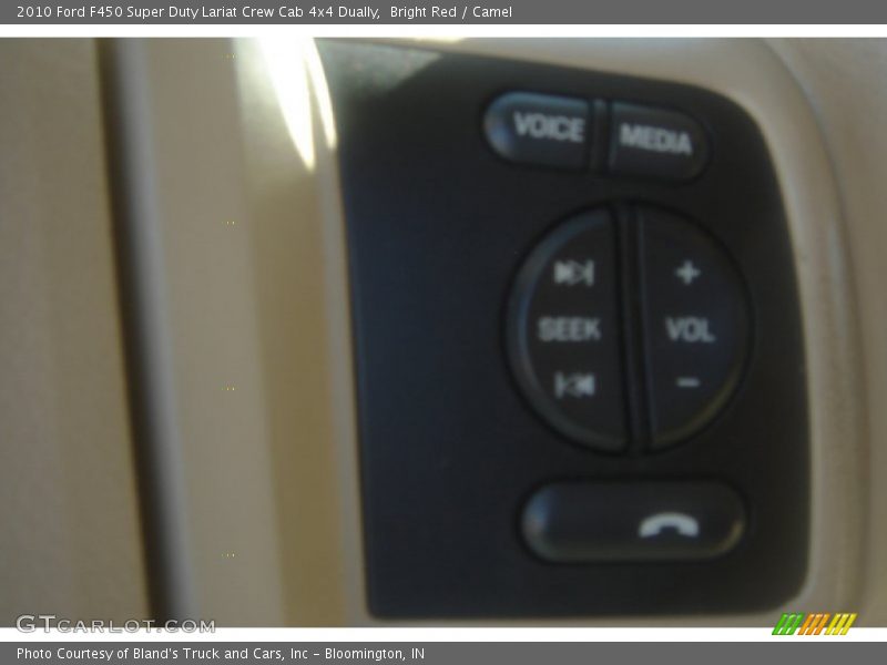 Bright Red / Camel 2010 Ford F450 Super Duty Lariat Crew Cab 4x4 Dually