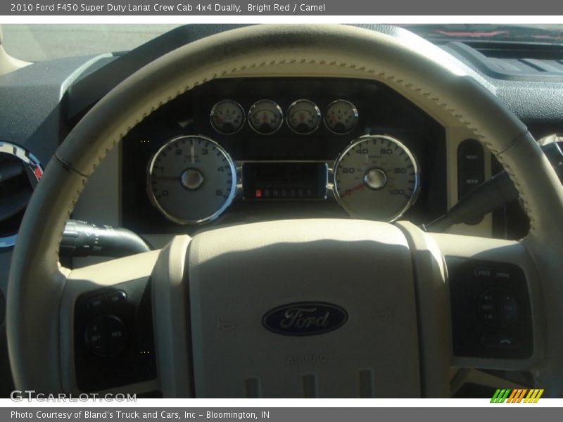 Bright Red / Camel 2010 Ford F450 Super Duty Lariat Crew Cab 4x4 Dually