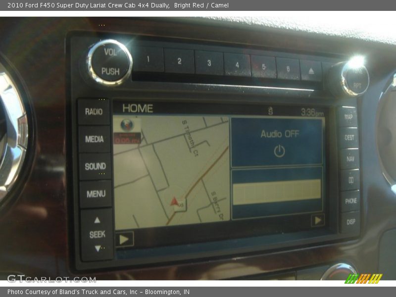 Bright Red / Camel 2010 Ford F450 Super Duty Lariat Crew Cab 4x4 Dually