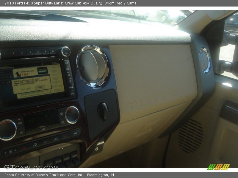 Bright Red / Camel 2010 Ford F450 Super Duty Lariat Crew Cab 4x4 Dually