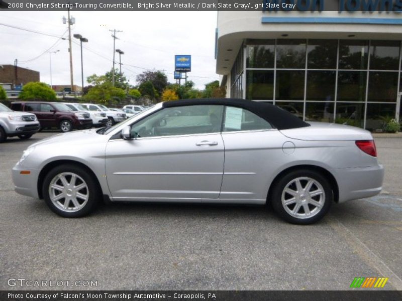 Bright Silver Metallic / Dark Slate Gray/Light Slate Gray 2008 Chrysler Sebring Touring Convertible