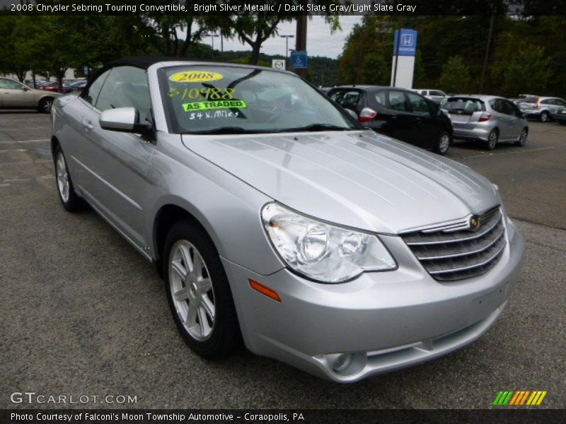 Bright Silver Metallic / Dark Slate Gray/Light Slate Gray 2008 Chrysler Sebring Touring Convertible