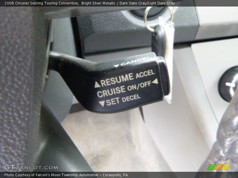 Bright Silver Metallic / Dark Slate Gray/Light Slate Gray 2008 Chrysler Sebring Touring Convertible