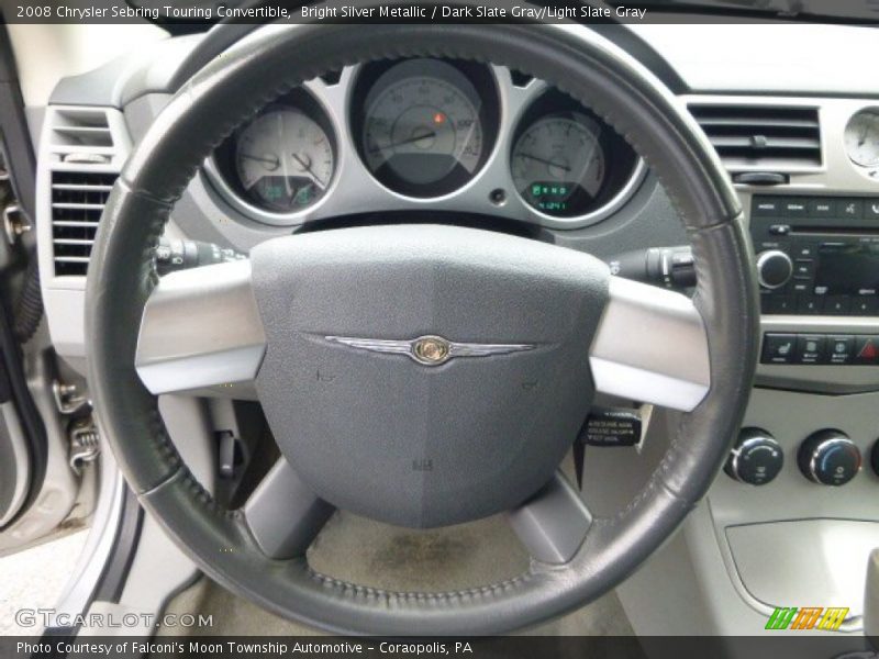 Bright Silver Metallic / Dark Slate Gray/Light Slate Gray 2008 Chrysler Sebring Touring Convertible