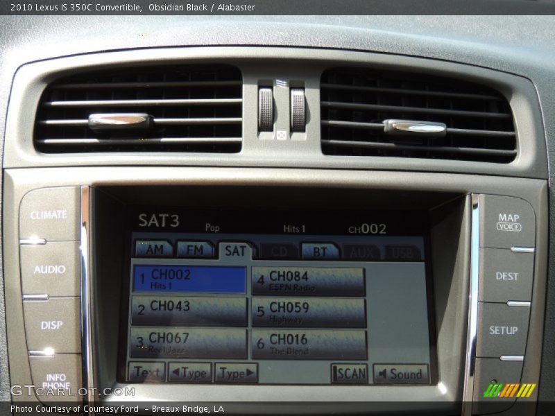 Obsidian Black / Alabaster 2010 Lexus IS 350C Convertible