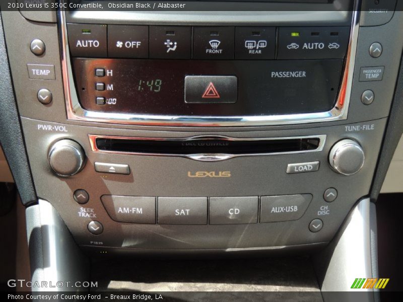 Obsidian Black / Alabaster 2010 Lexus IS 350C Convertible