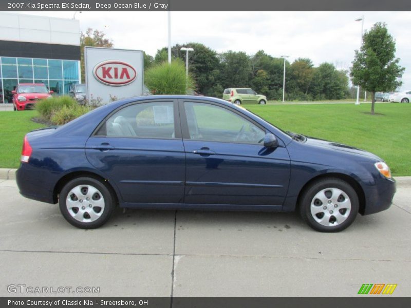 Deep Ocean Blue / Gray 2007 Kia Spectra EX Sedan