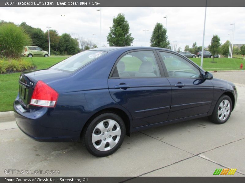 Deep Ocean Blue / Gray 2007 Kia Spectra EX Sedan