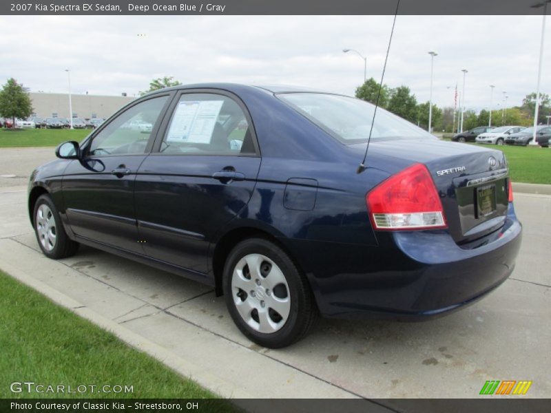 Deep Ocean Blue / Gray 2007 Kia Spectra EX Sedan