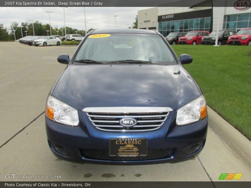 Deep Ocean Blue / Gray 2007 Kia Spectra EX Sedan