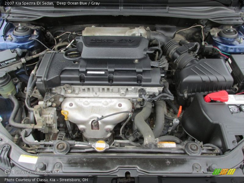 Deep Ocean Blue / Gray 2007 Kia Spectra EX Sedan