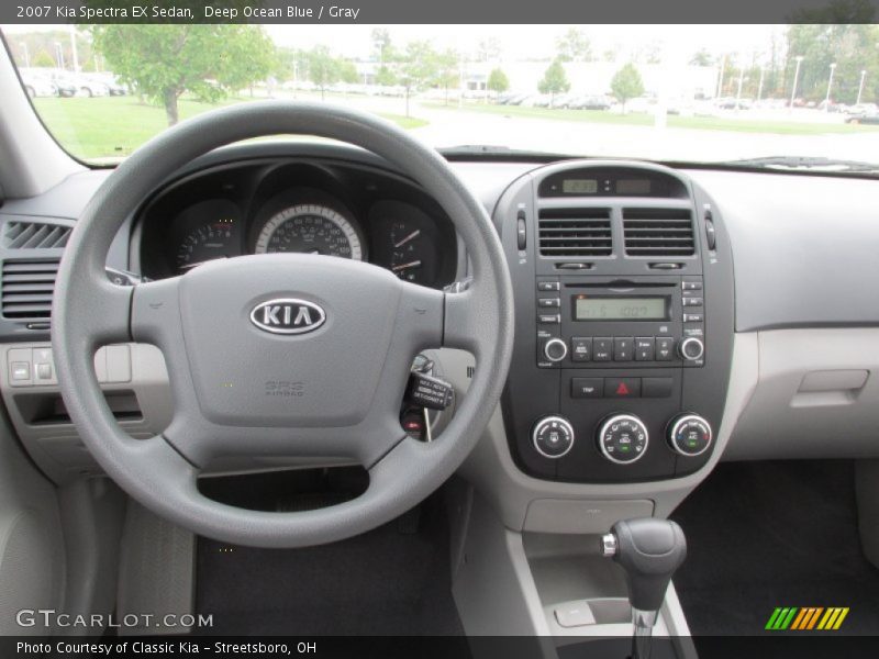 Deep Ocean Blue / Gray 2007 Kia Spectra EX Sedan