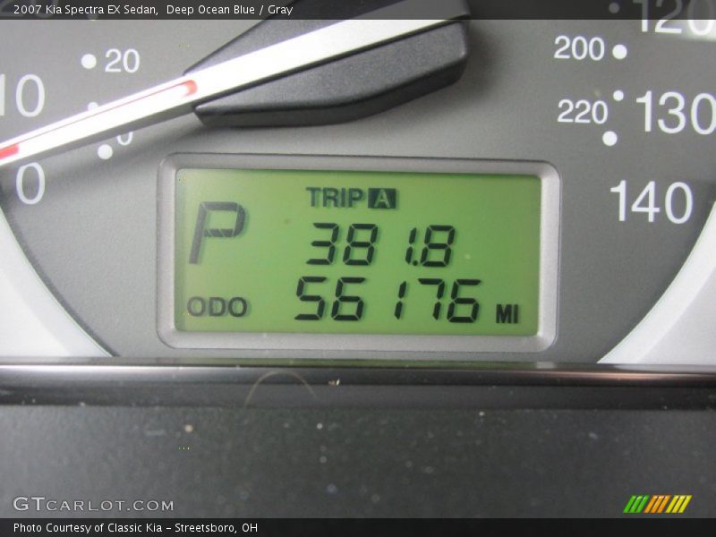 Deep Ocean Blue / Gray 2007 Kia Spectra EX Sedan