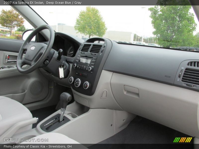 Deep Ocean Blue / Gray 2007 Kia Spectra EX Sedan