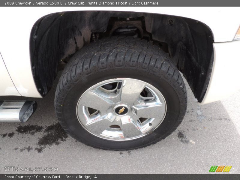 White Diamond Tricoat / Light Cashmere 2009 Chevrolet Silverado 1500 LTZ Crew Cab