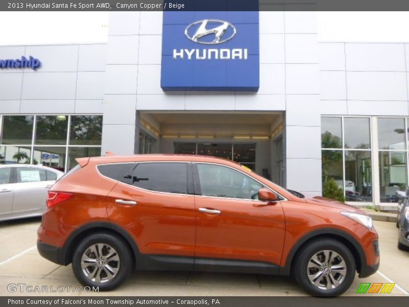 Canyon Copper / Beige 2013 Hyundai Santa Fe Sport AWD