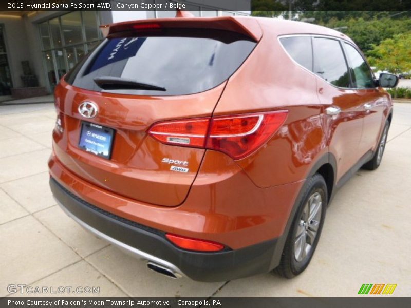 Canyon Copper / Beige 2013 Hyundai Santa Fe Sport AWD