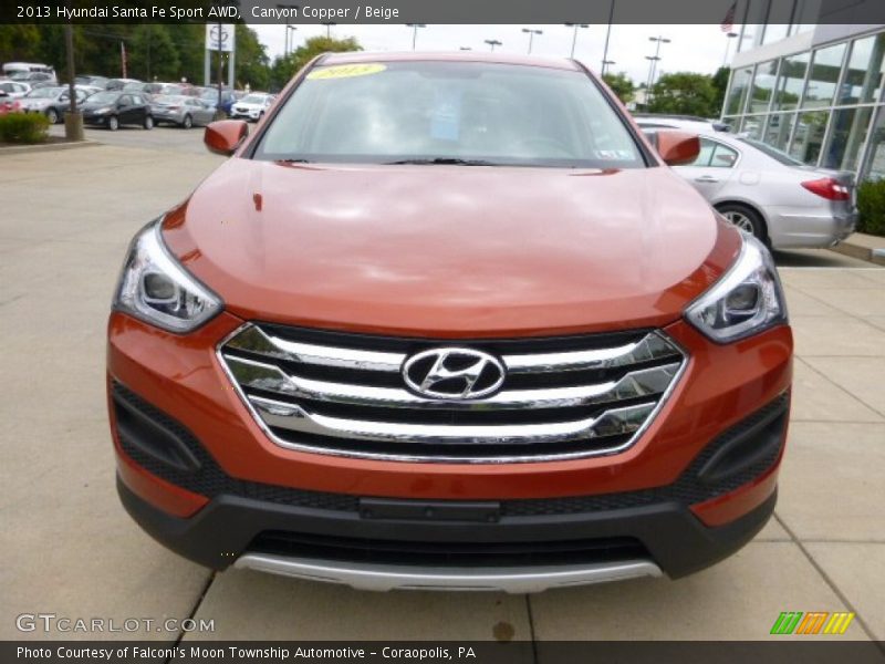 Canyon Copper / Beige 2013 Hyundai Santa Fe Sport AWD