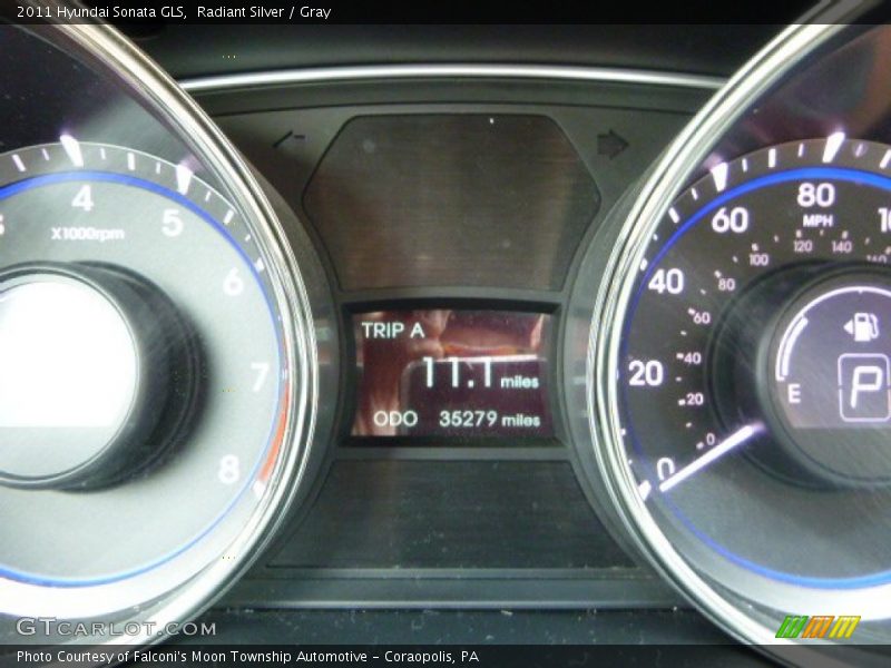 Radiant Silver / Gray 2011 Hyundai Sonata GLS