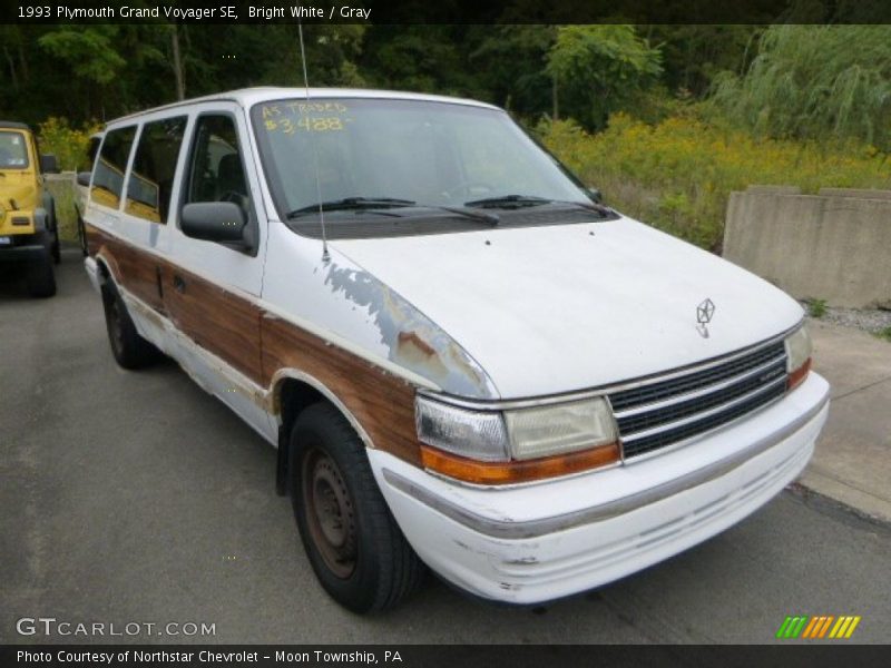 Bright White / Gray 1993 Plymouth Grand Voyager SE
