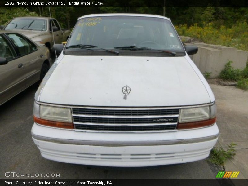 Bright White / Gray 1993 Plymouth Grand Voyager SE