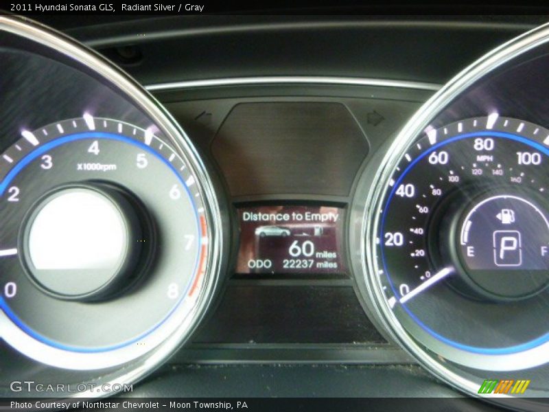 Radiant Silver / Gray 2011 Hyundai Sonata GLS