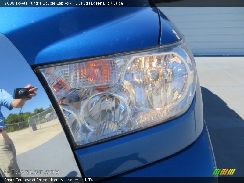 Blue Streak Metallic / Beige 2008 Toyota Tundra Double Cab 4x4