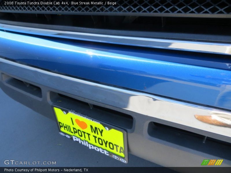 Blue Streak Metallic / Beige 2008 Toyota Tundra Double Cab 4x4