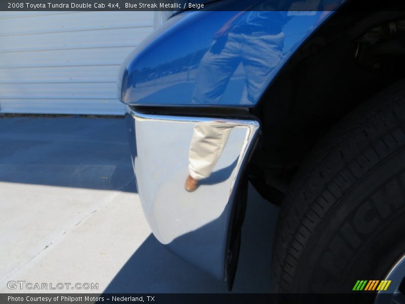 Blue Streak Metallic / Beige 2008 Toyota Tundra Double Cab 4x4