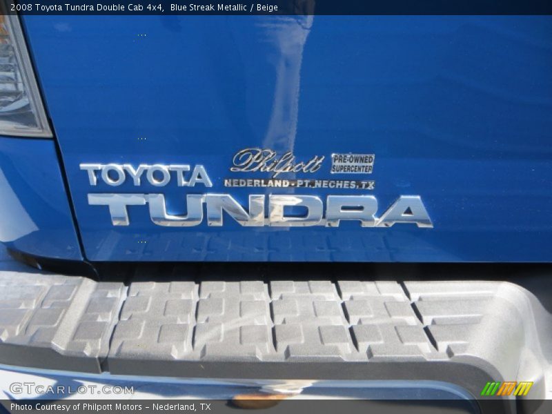 Blue Streak Metallic / Beige 2008 Toyota Tundra Double Cab 4x4