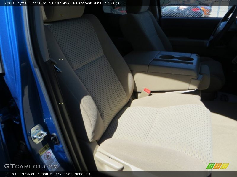 Blue Streak Metallic / Beige 2008 Toyota Tundra Double Cab 4x4