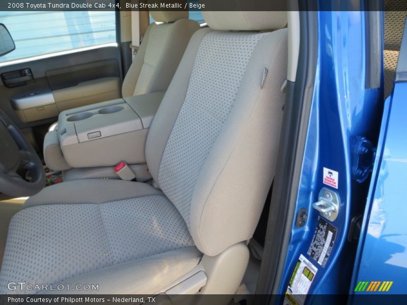 Blue Streak Metallic / Beige 2008 Toyota Tundra Double Cab 4x4
