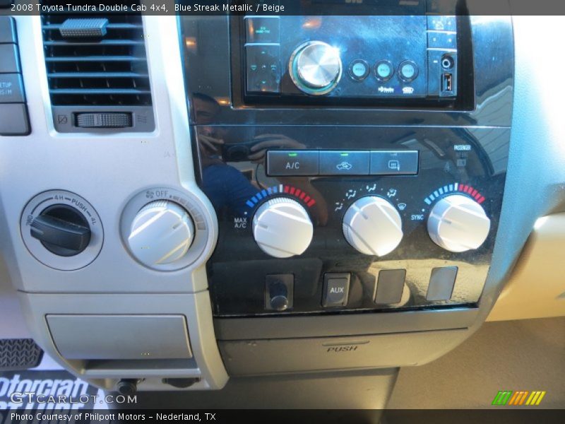 Blue Streak Metallic / Beige 2008 Toyota Tundra Double Cab 4x4