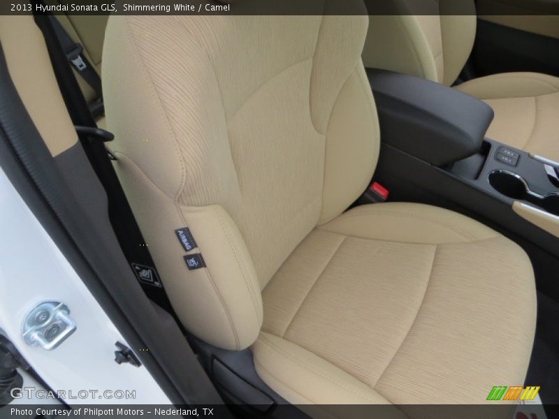Shimmering White / Camel 2013 Hyundai Sonata GLS