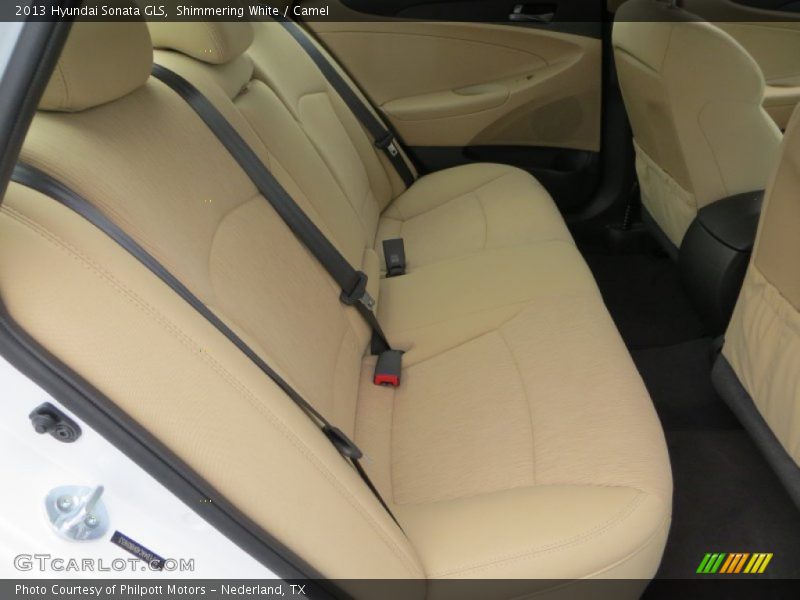 Shimmering White / Camel 2013 Hyundai Sonata GLS