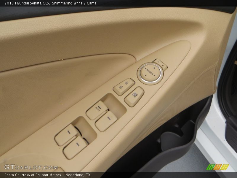 Shimmering White / Camel 2013 Hyundai Sonata GLS