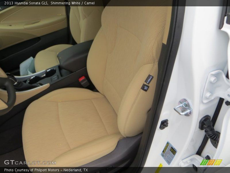 Shimmering White / Camel 2013 Hyundai Sonata GLS
