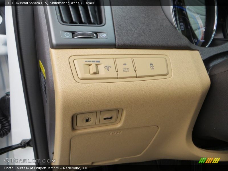Shimmering White / Camel 2013 Hyundai Sonata GLS