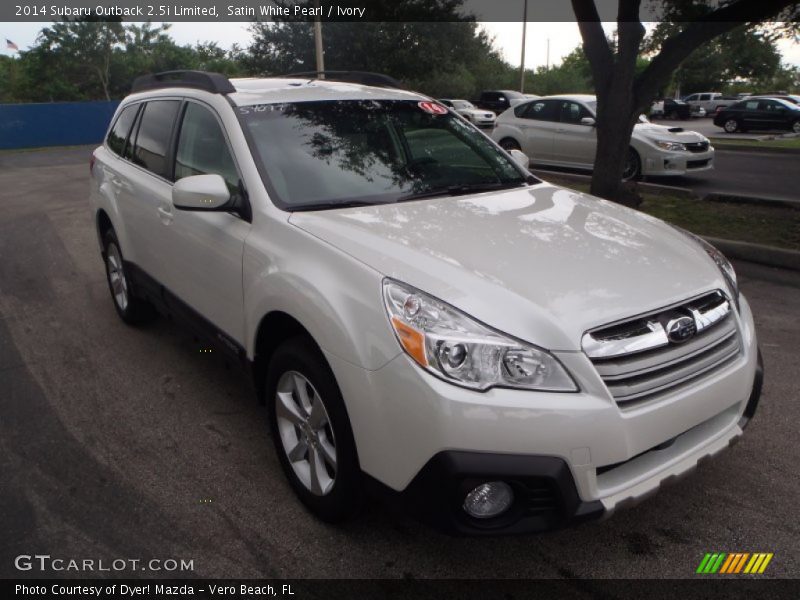 Satin White Pearl / Ivory 2014 Subaru Outback 2.5i Limited