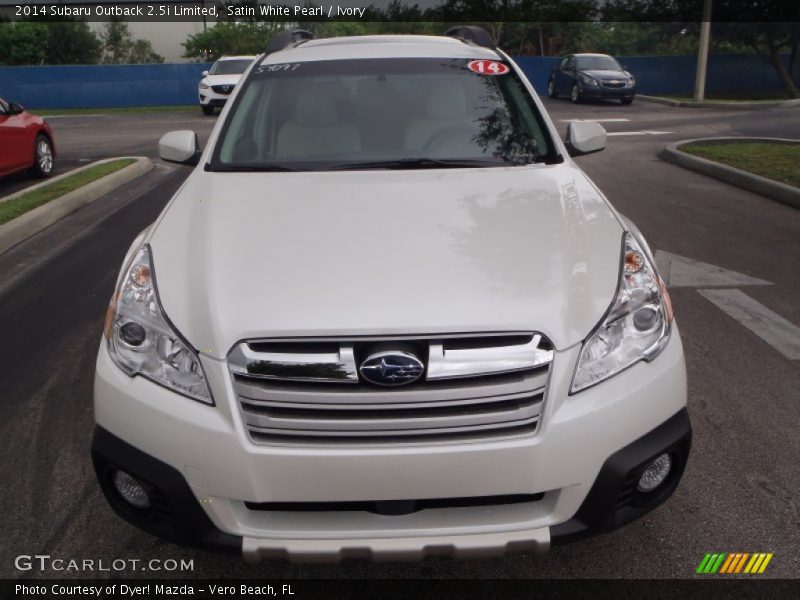 Satin White Pearl / Ivory 2014 Subaru Outback 2.5i Limited
